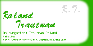roland trautman business card